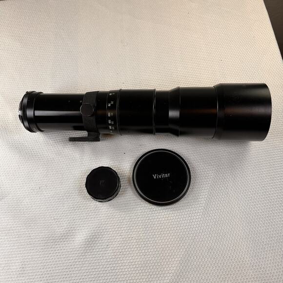 VIVITAR 400mm f/5.6 Telephoto Lens with Tripod Collar FD Mount + Sony FE Adapter